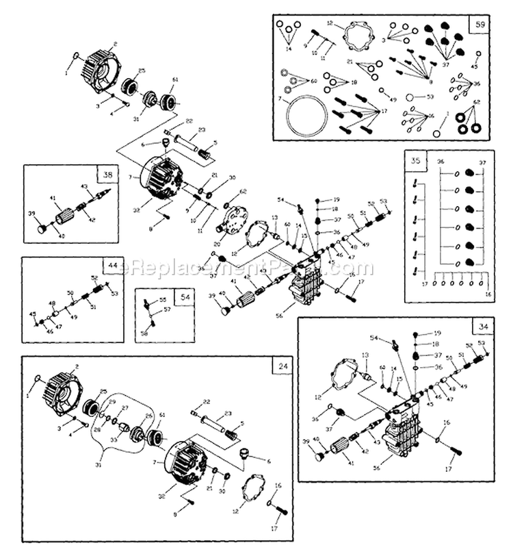 Page A Diagram and Parts List for 1538-0  Briggs and Stratton Pressure Washer